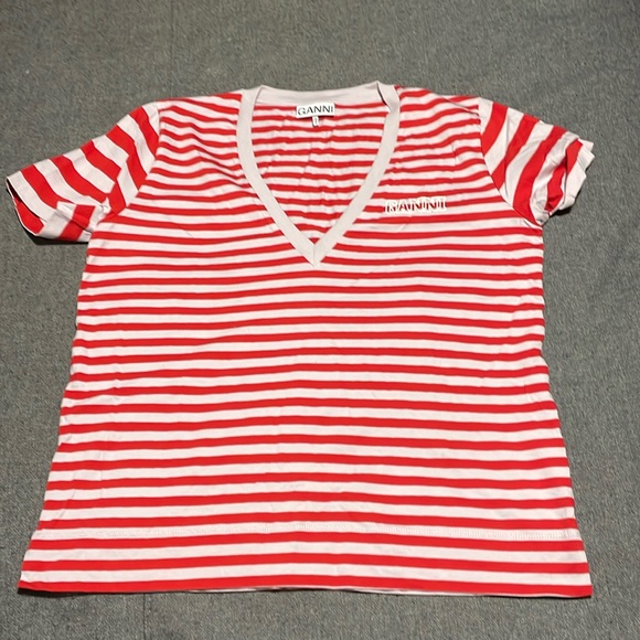 Ganni Tops - Ganni stripe tee, EUC, M